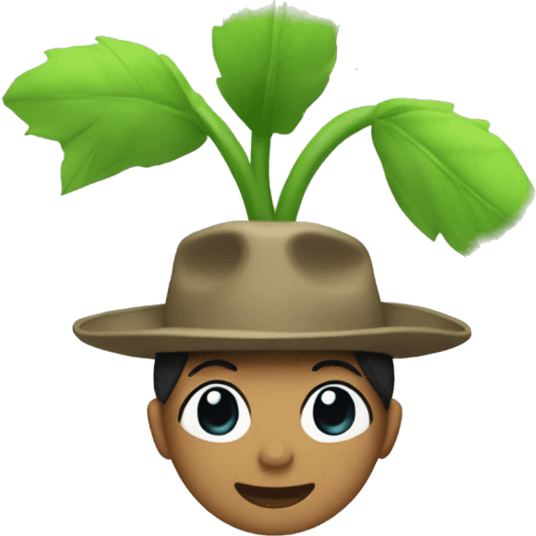 Female plant with coboy hat and ponytail emoji