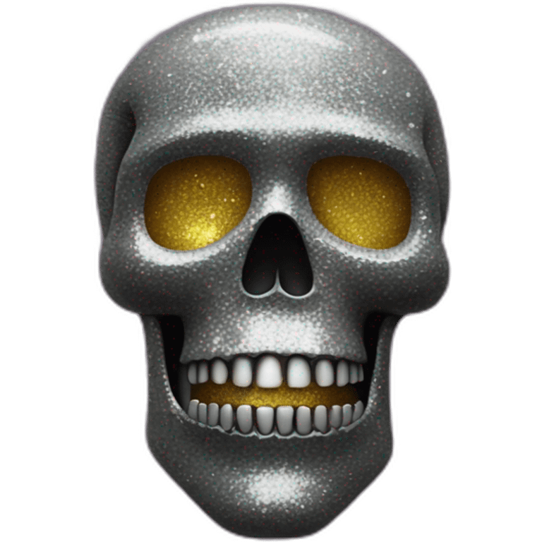 Glitter skull emoji