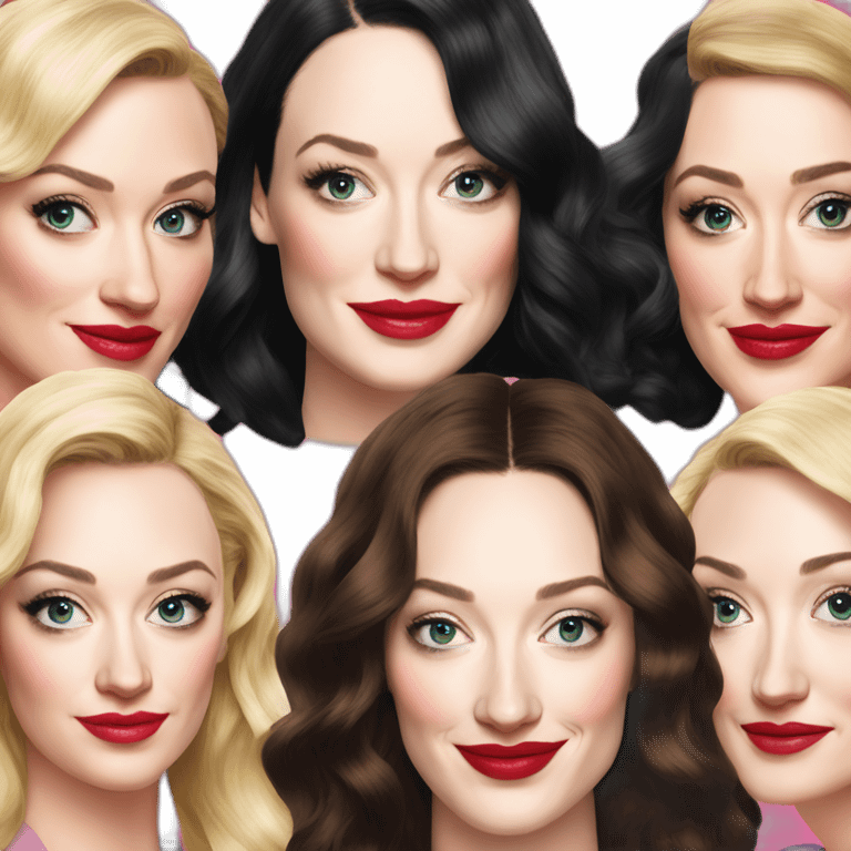 Beth behrs and Kat dennings emoji