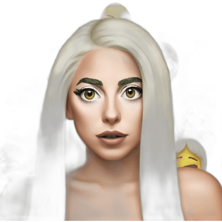 Lady Gaga On ARTPOP ERA,bleached eyebrows emoji