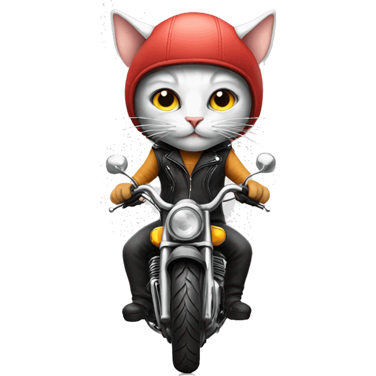 Cat at biker  emoji