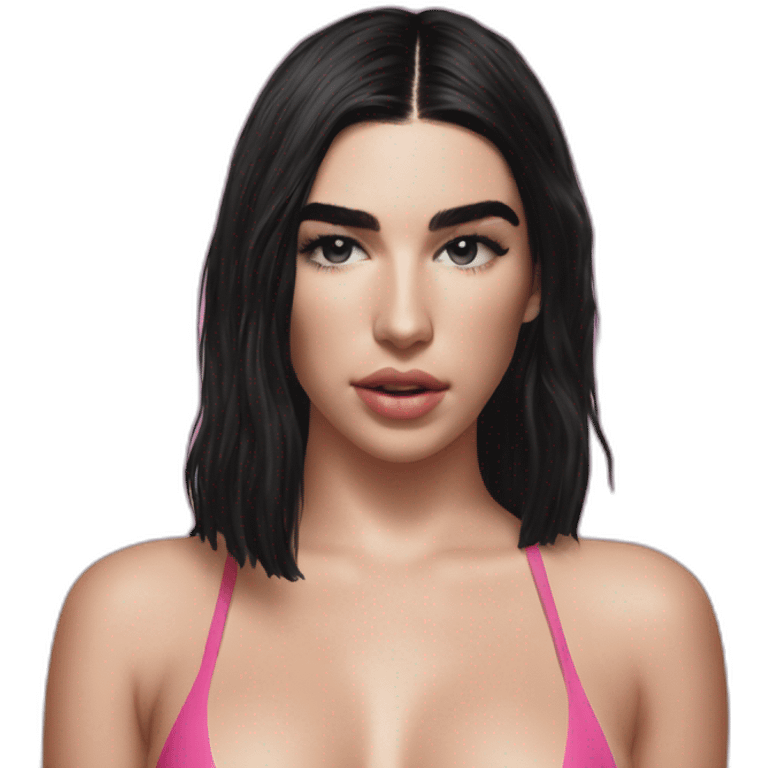 Dua lipa Swimsuit pool emoji