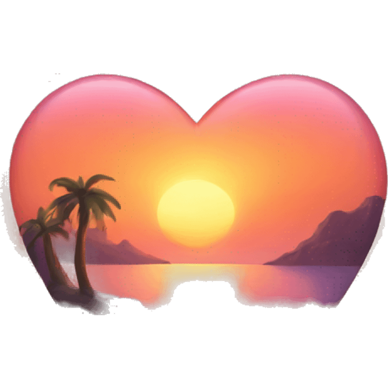 Sunset heart emoji