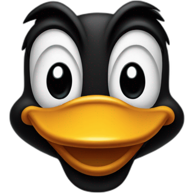 daffy duck mischievous look emoji