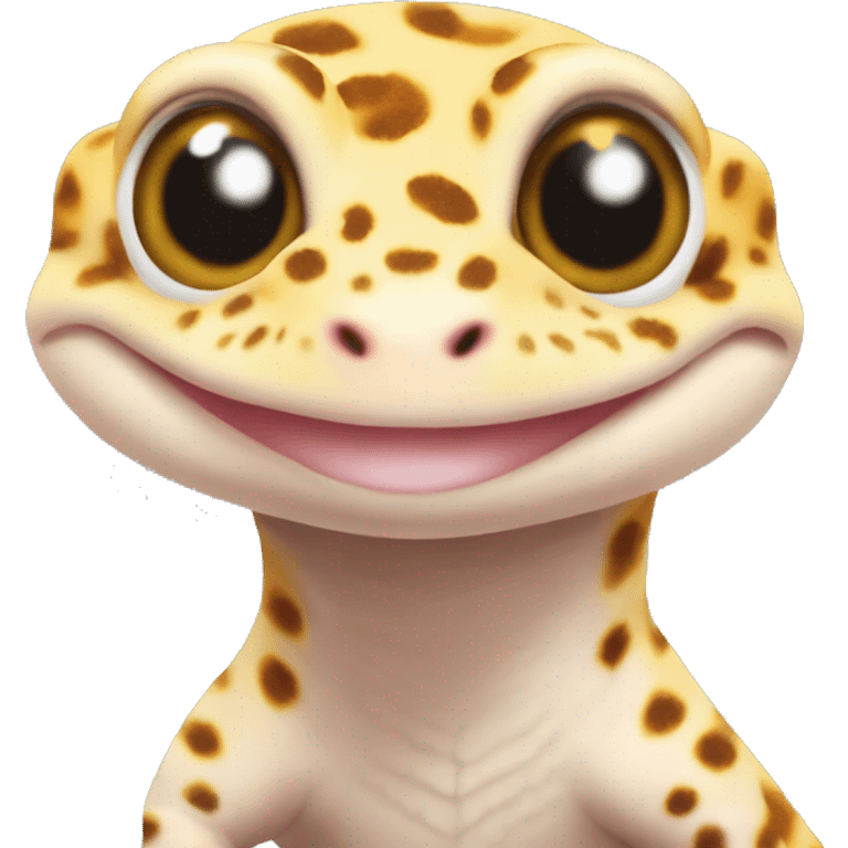 leopard gecko yellow and peach  emoji