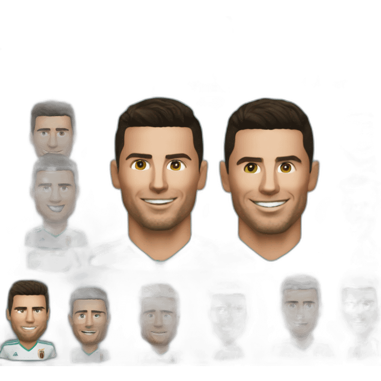 Cristiano Ronaldo qui fait un câlin à Lionel Messi emoji