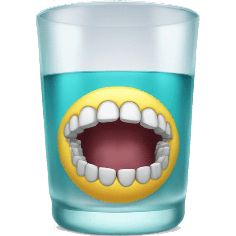 dentures in glass emoji