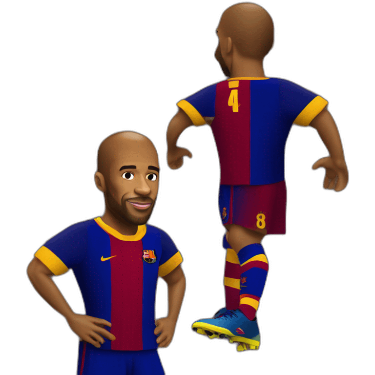 Thierry Henry as a barcelona player emoji