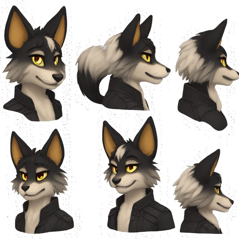 Edgy anthro furry by Falvie, AngieWolf emoji