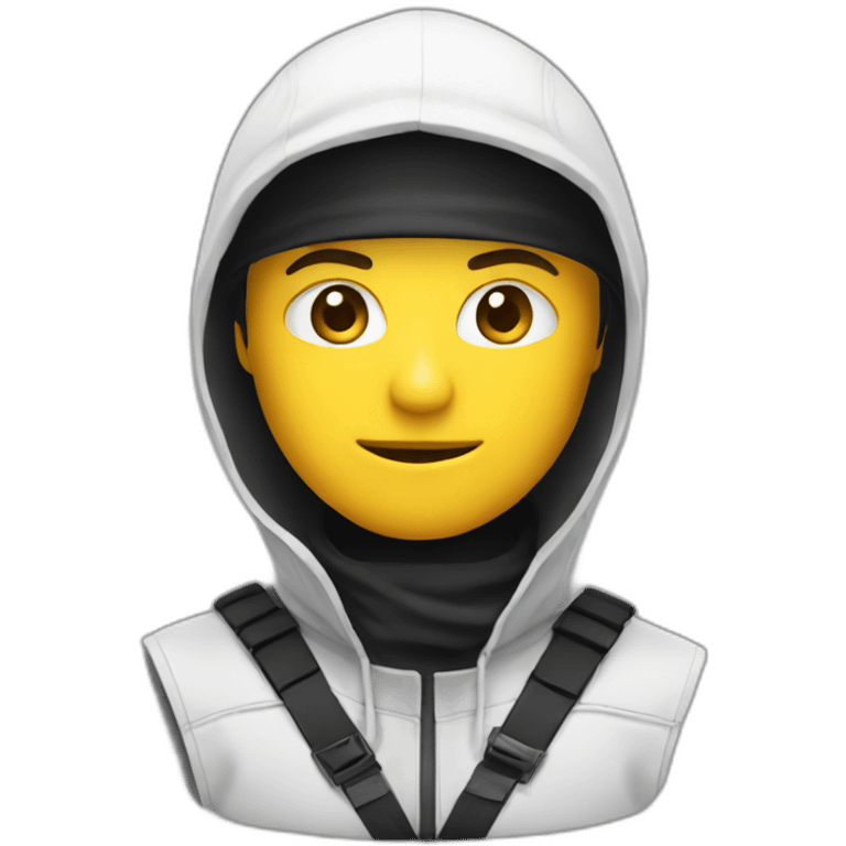 Dev ninja white with computer emoji