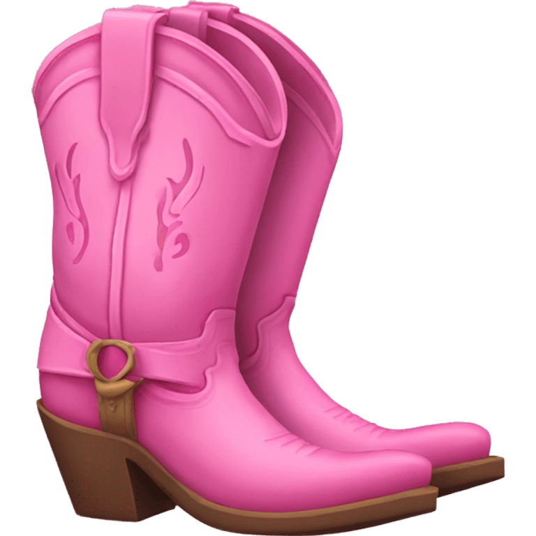 Pink cowboy boots  emoji