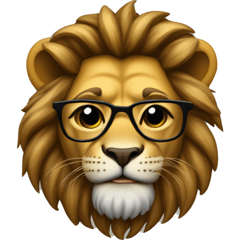 León con gafas emoji