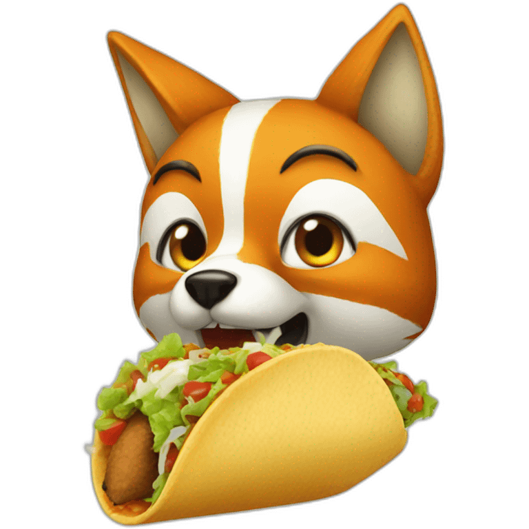 A fox eating tacos  emoji