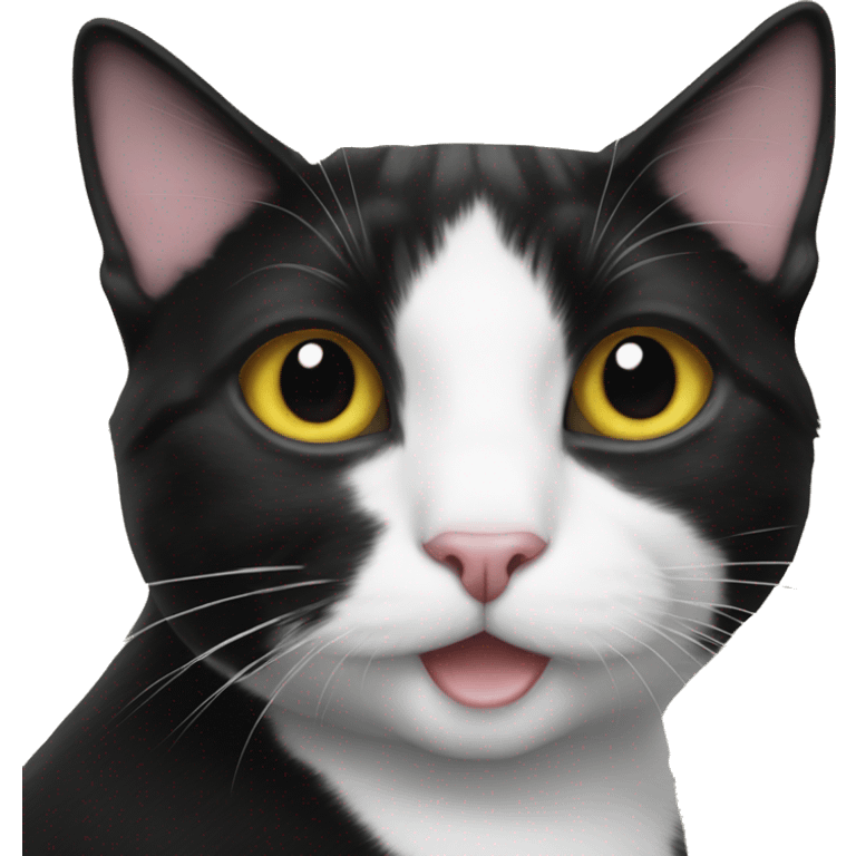 Tuxedo cat holding oregon  emoji