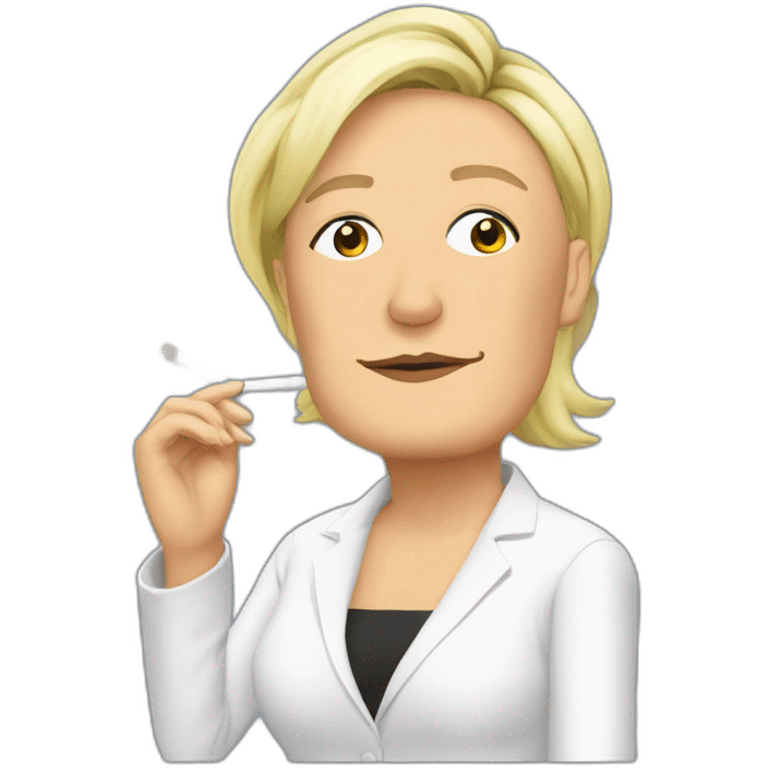 Marine le pen smoking cannabis emoji