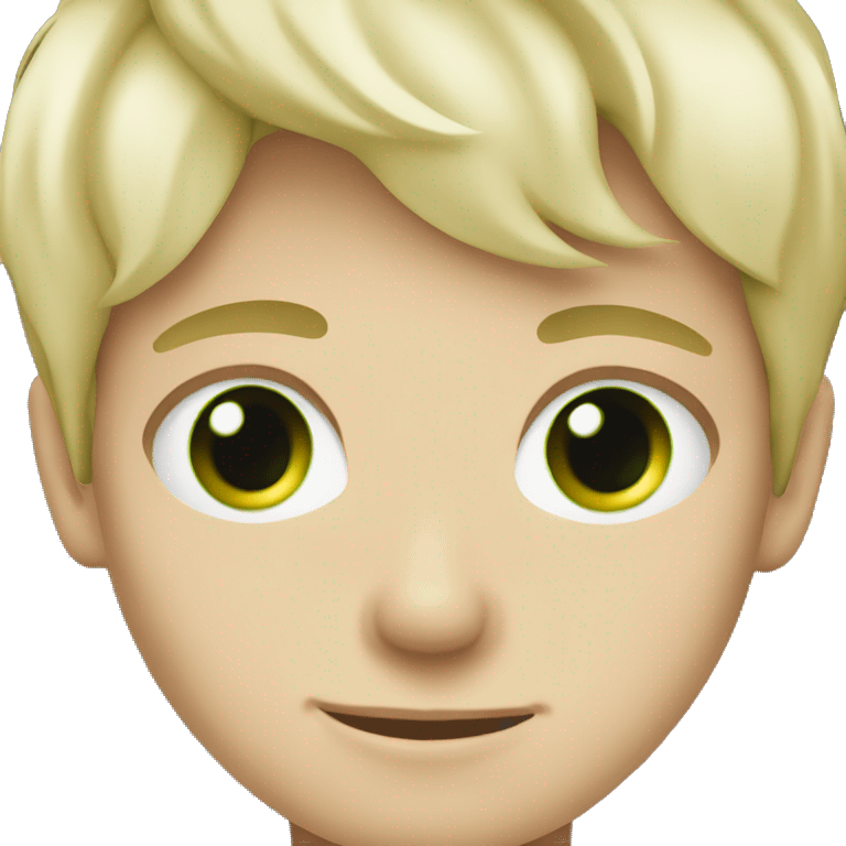 cute white blonde boy with green eyes emoji