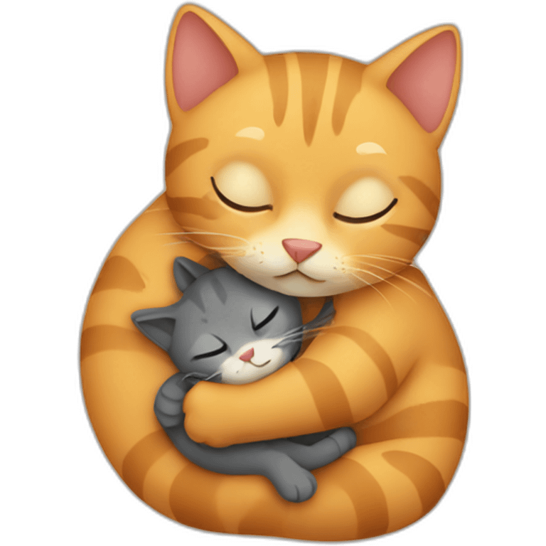 Cat hugging emoji