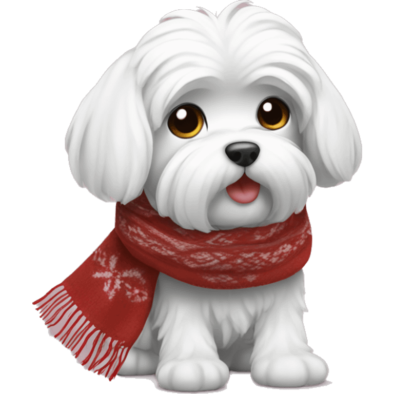 Maltese with scarf emoji