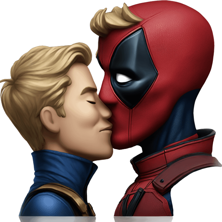 Homelander kissing Deadpool emoji