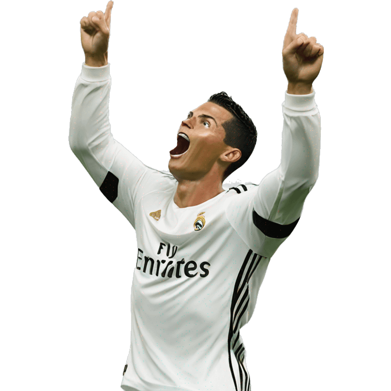 cristiano ronaldo doing the SIU celebration emoji