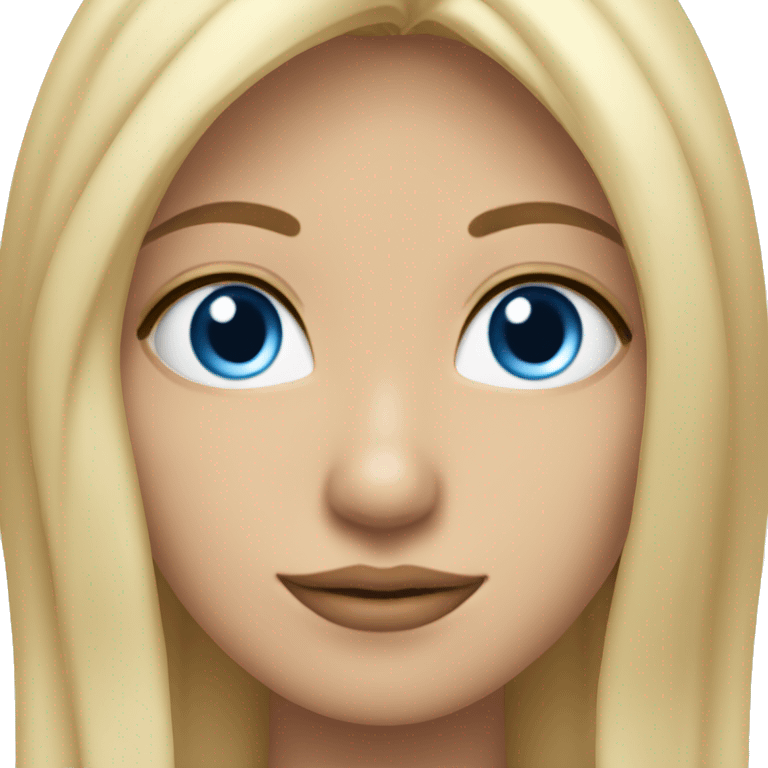 Chica rubia con ojos azules, blanquita de piel  emoji