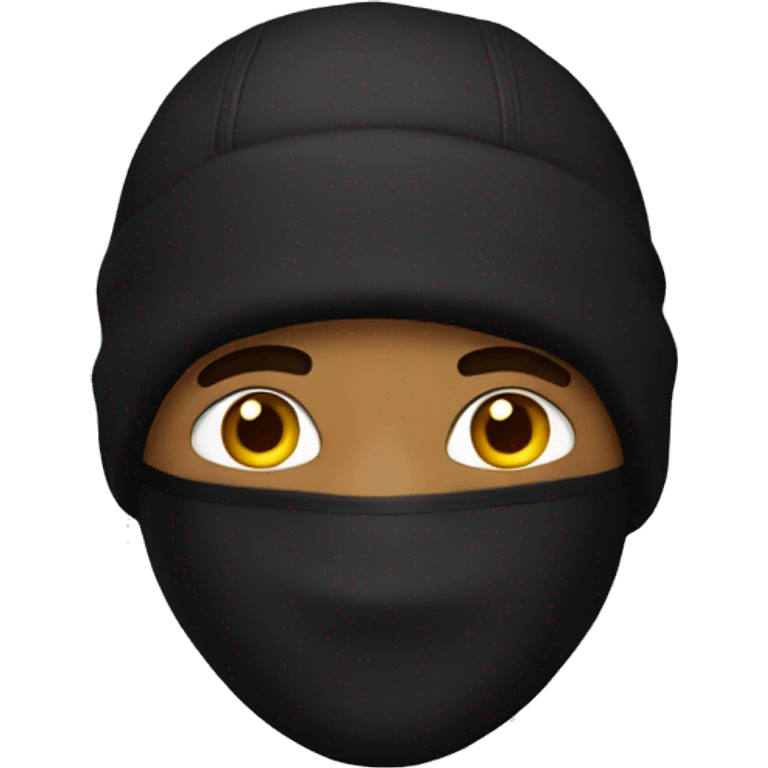 man wearing black ski mask emoji