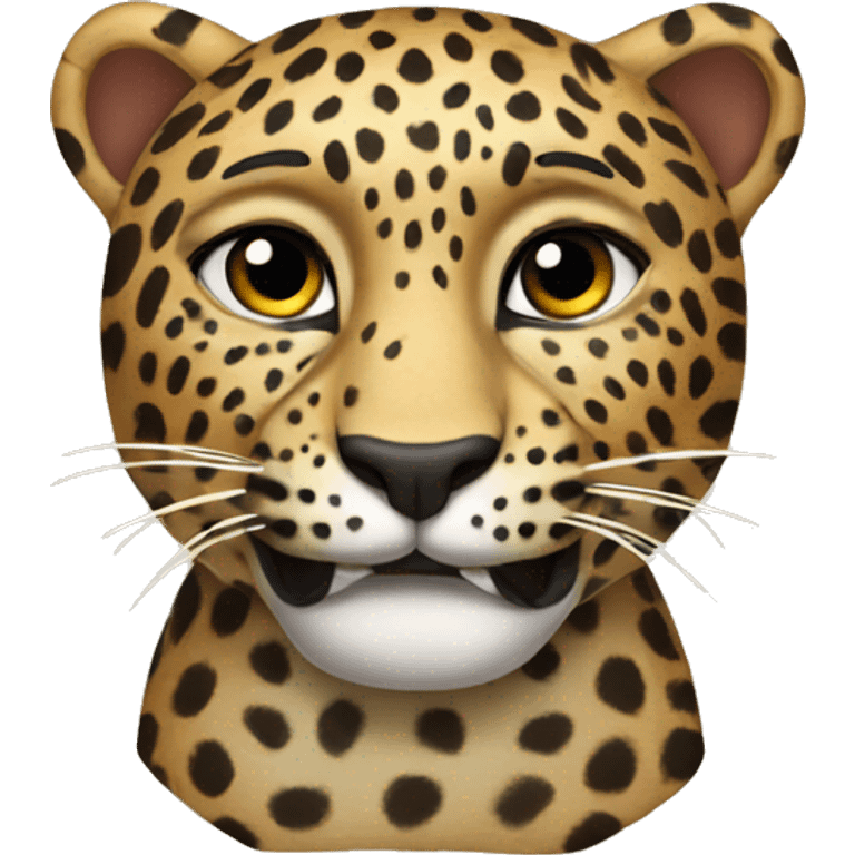 posing leopard  emoji