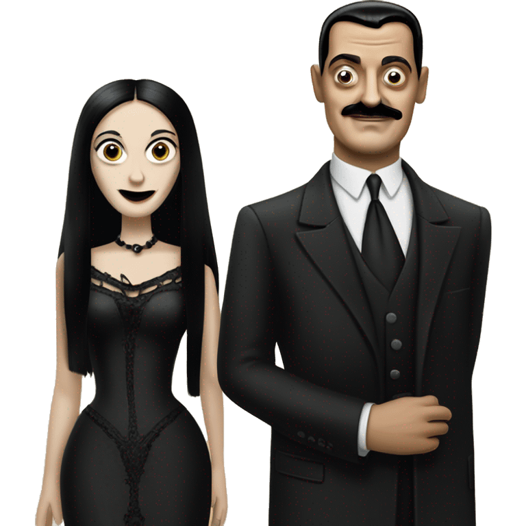 morticia and gomez addams emoji