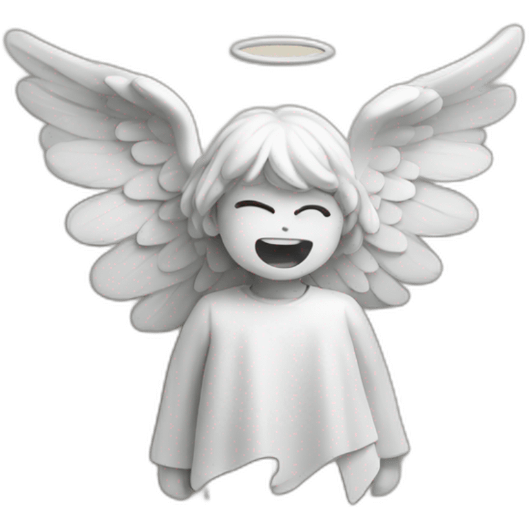 Angel crashed against wall emoji