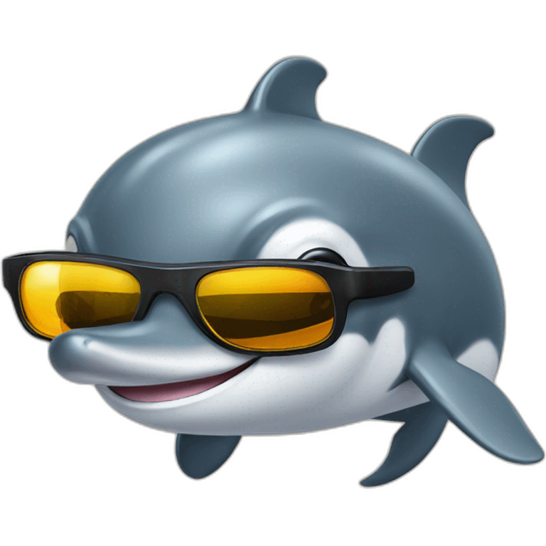 Dolphin with sun glasses emoji