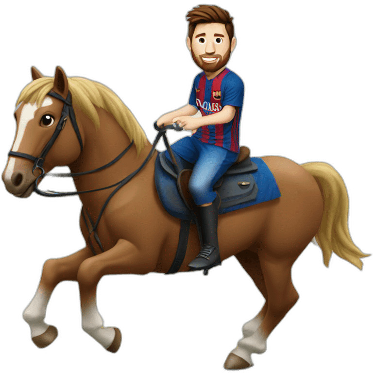 Messi sur cheval  emoji