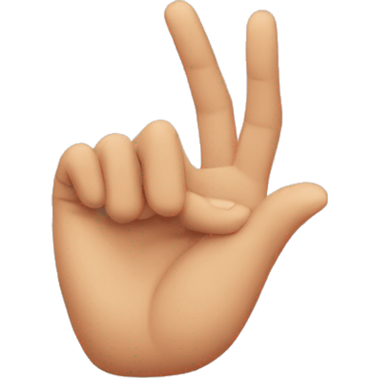 heart hand combined with the e in sign language emoji