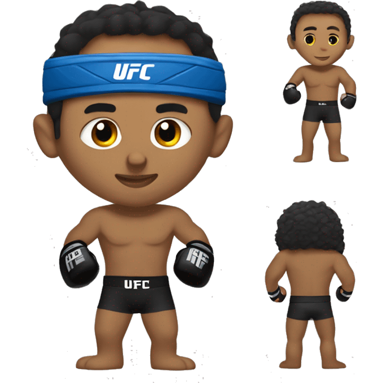 Ilia Topuria with UFC belt, add hair emoji