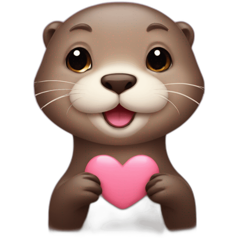 Cute Otter love emoji