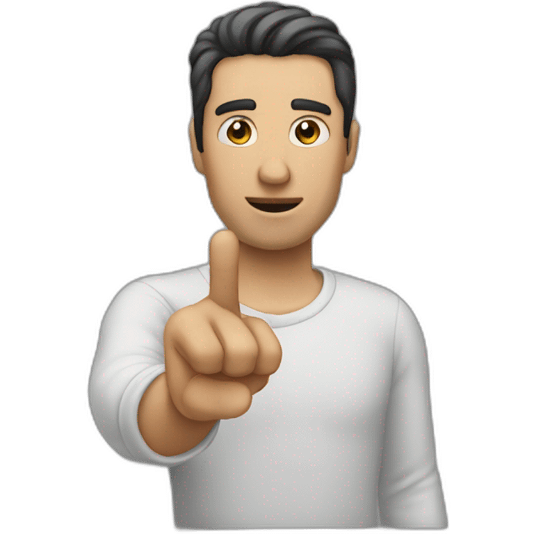 A man who put a finger in front of you emoji