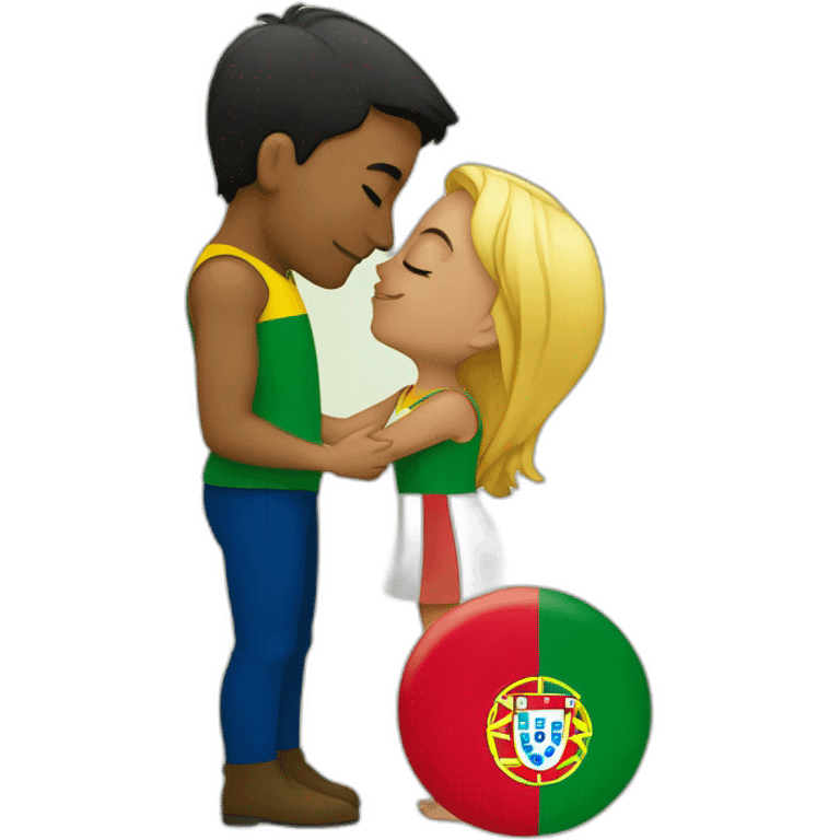 Portugal kissing brazil emoji