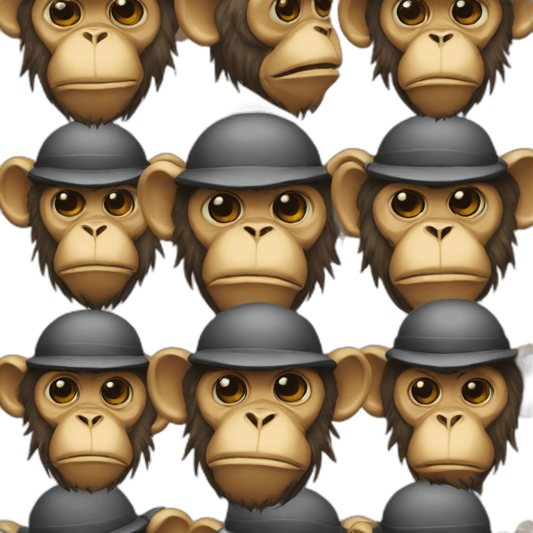 face of monkey gangster emoji