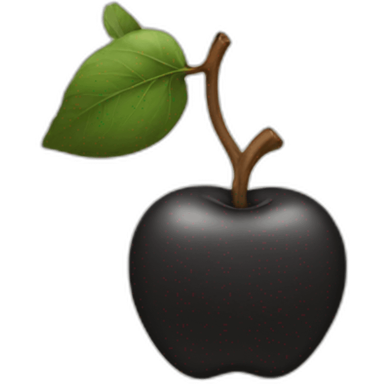 Black apple emoji