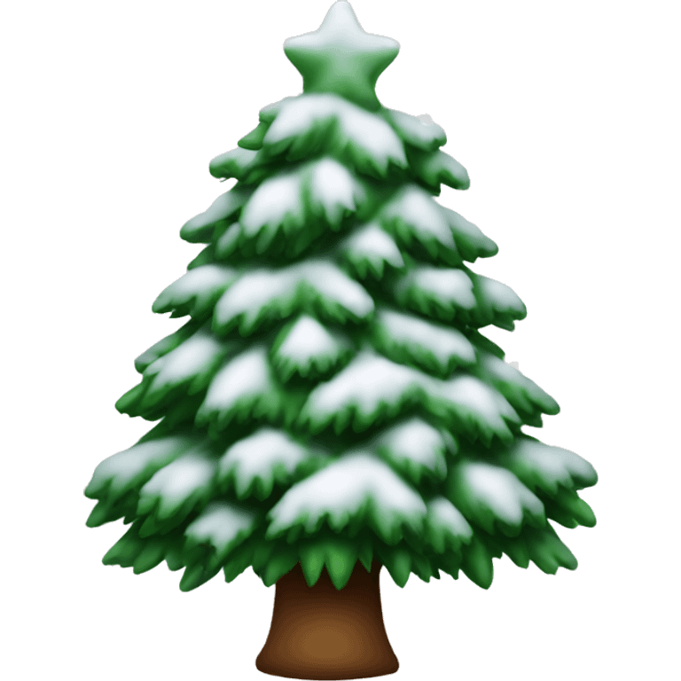 A Christmas tree with snow  emoji