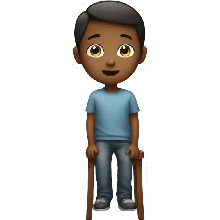 child standing up from chair emoji