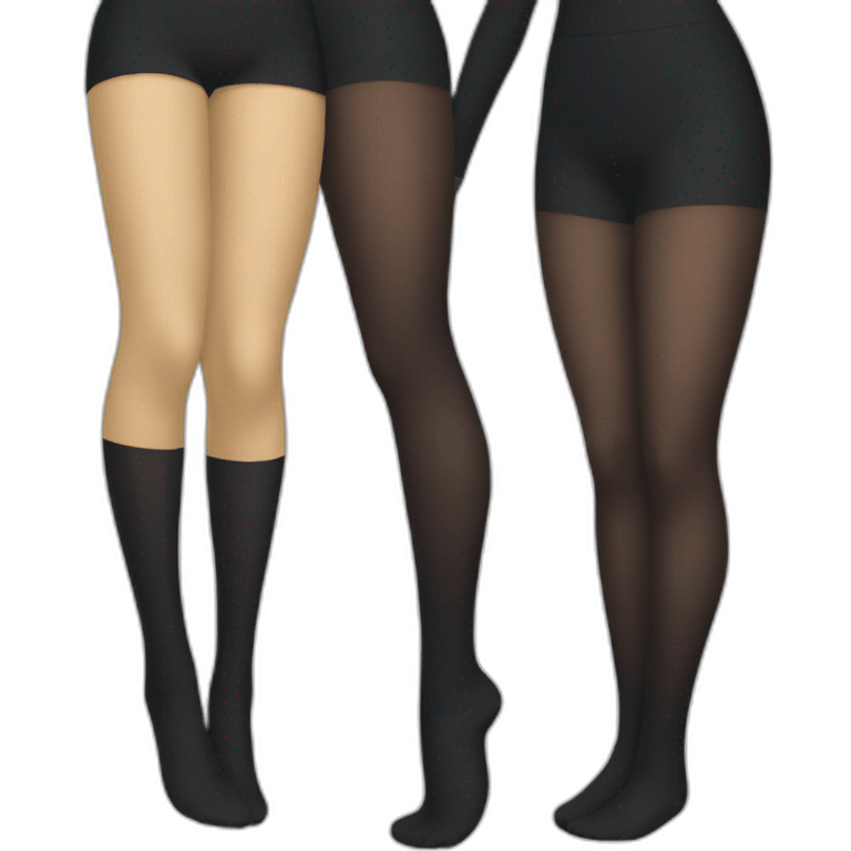 Two woman legs in tights emoji