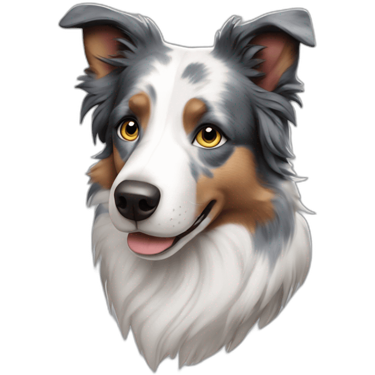 Border collie blue Merle emoji