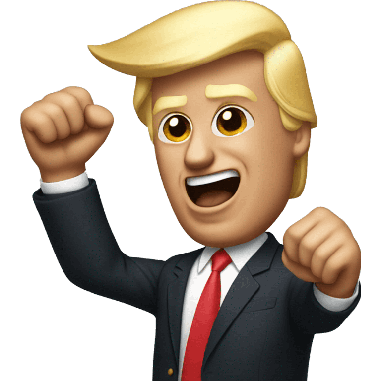 Donald Trump with fist in the air celebrating emoji