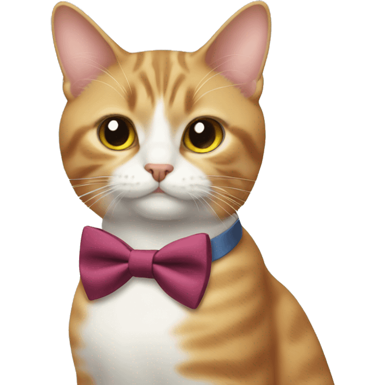 Cat with a bow tie  emoji