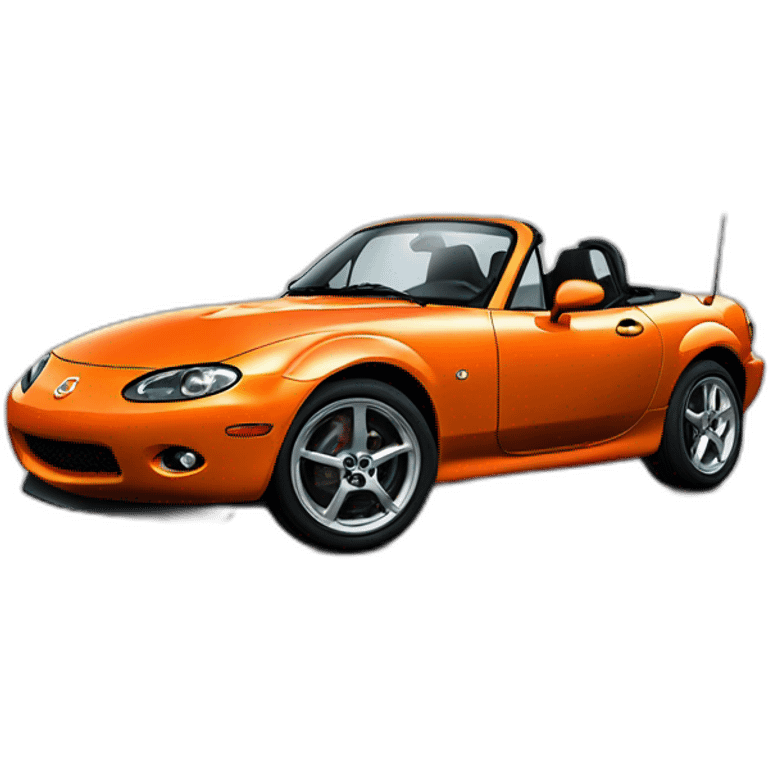 mazda mx-5 nb 1999 orange evolution emoji