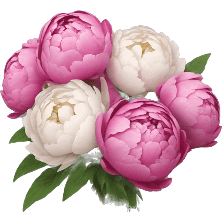 Peonies bouquet emoji