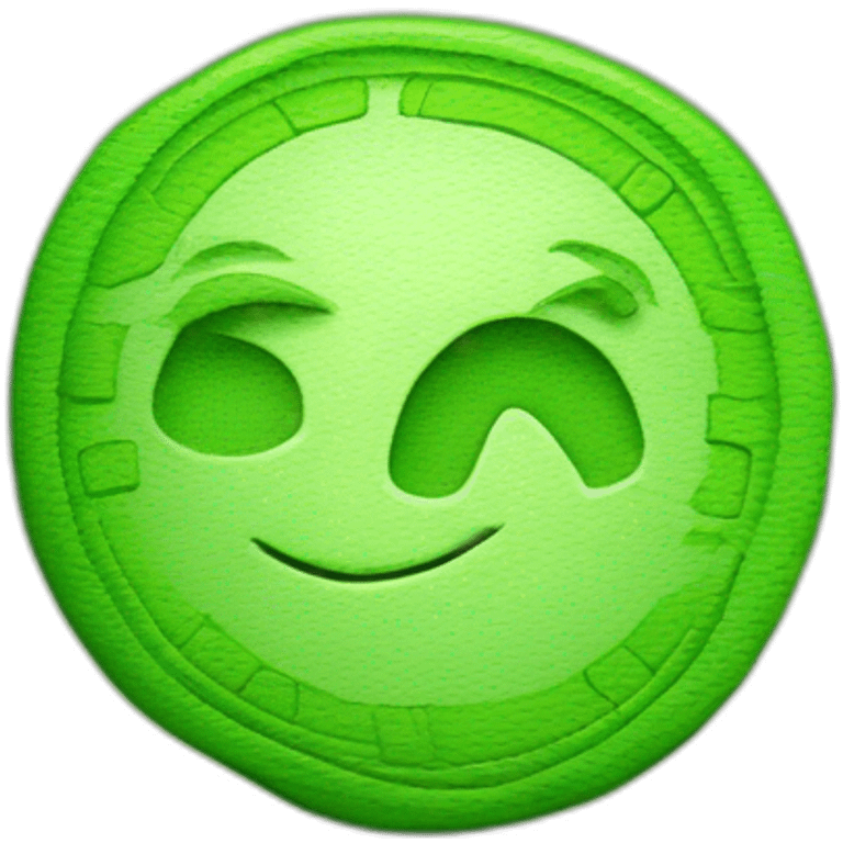 Lime green bitcoin emoji