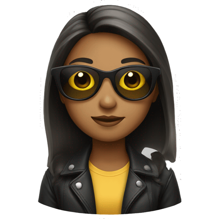 Girl with sunglass emoji