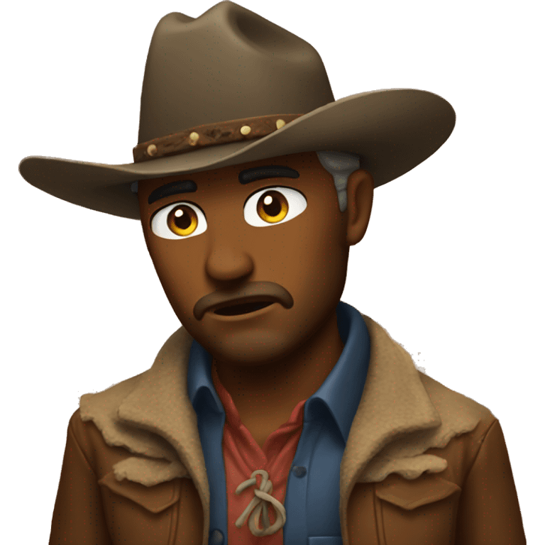 Cowboy emoji but sad  emoji