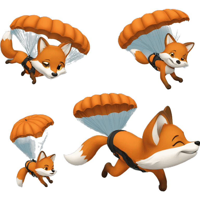 fox-skydiving emoji